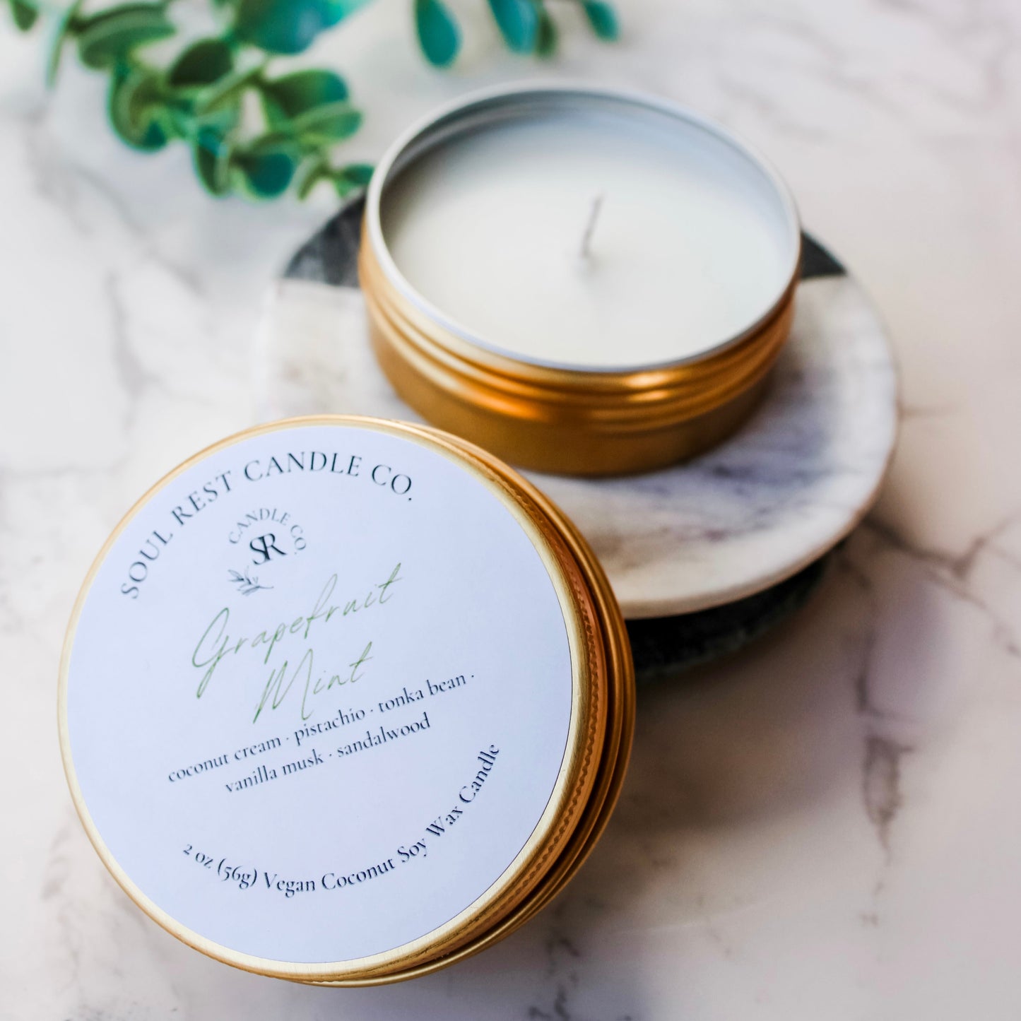 Travel Tins 2oz Coconut Soy Wax