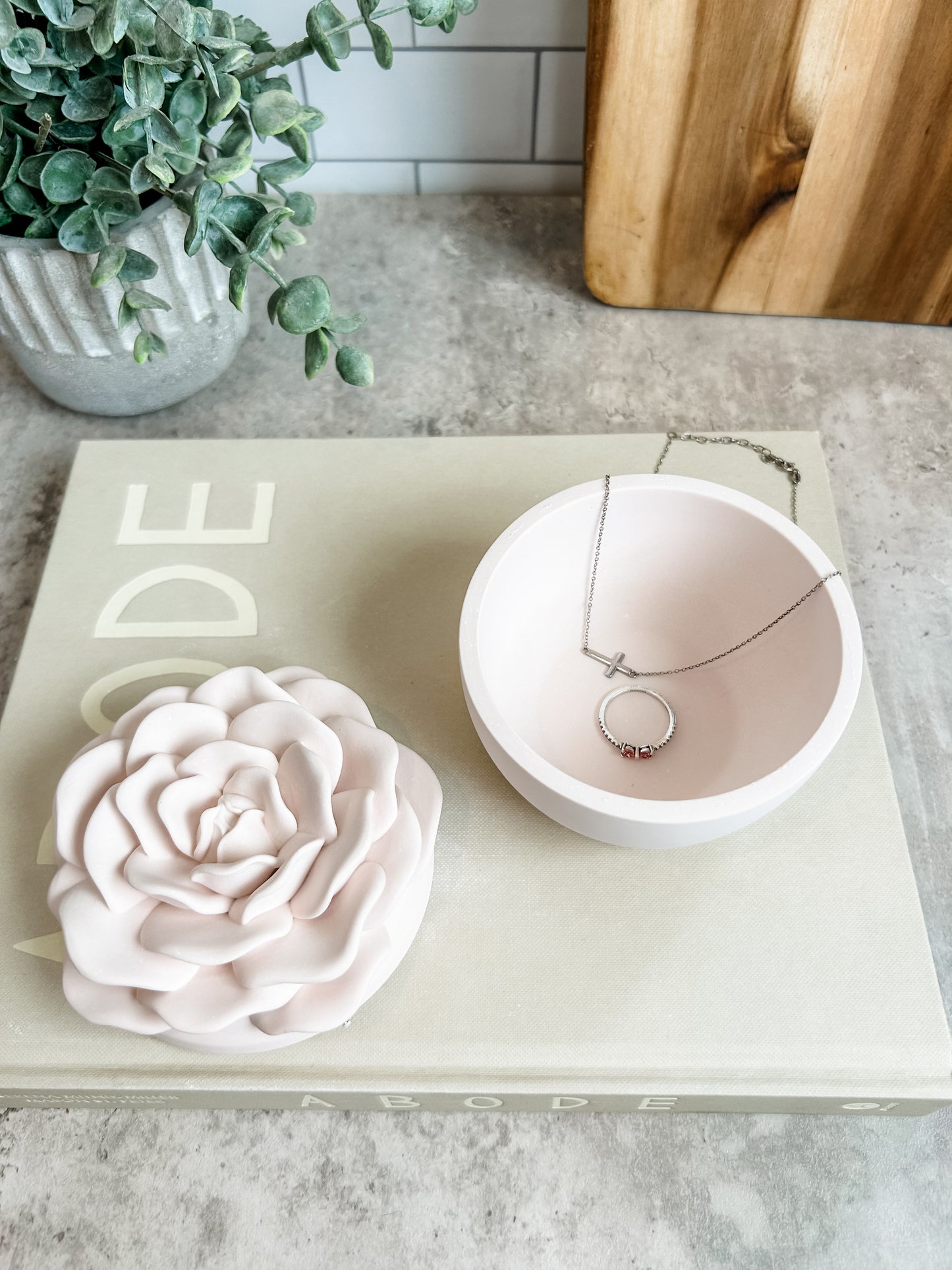 Rose Flower Jar Candle with Lid