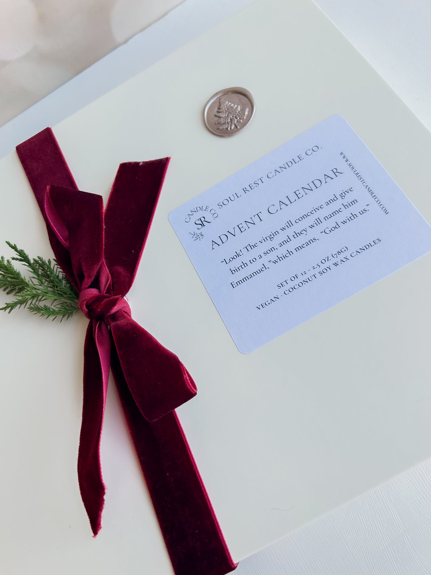 Advent Calendar 2025 of 12 mini Candles //Advent Calendar Gift Set//