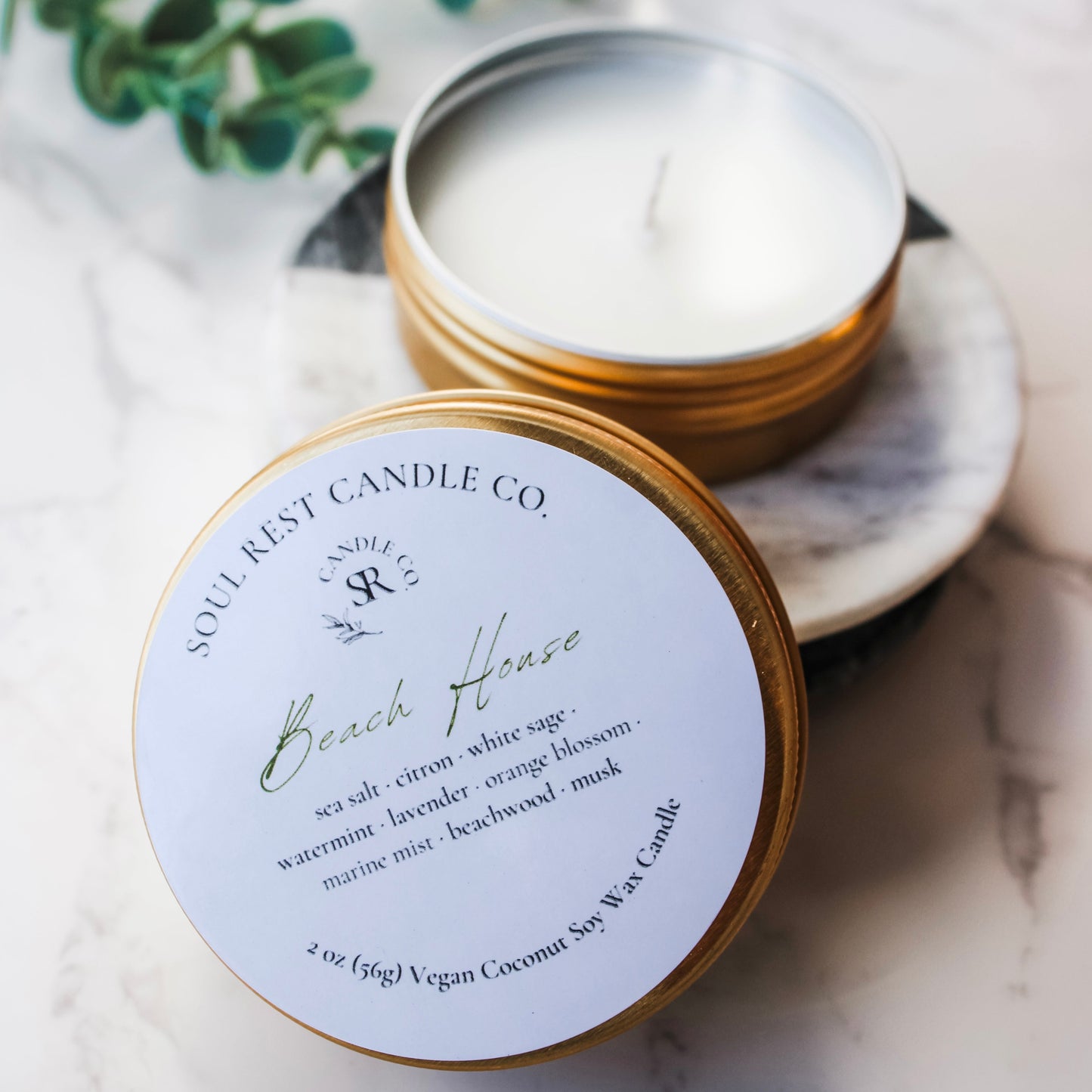 Travel Tins 2oz Coconut Soy Wax