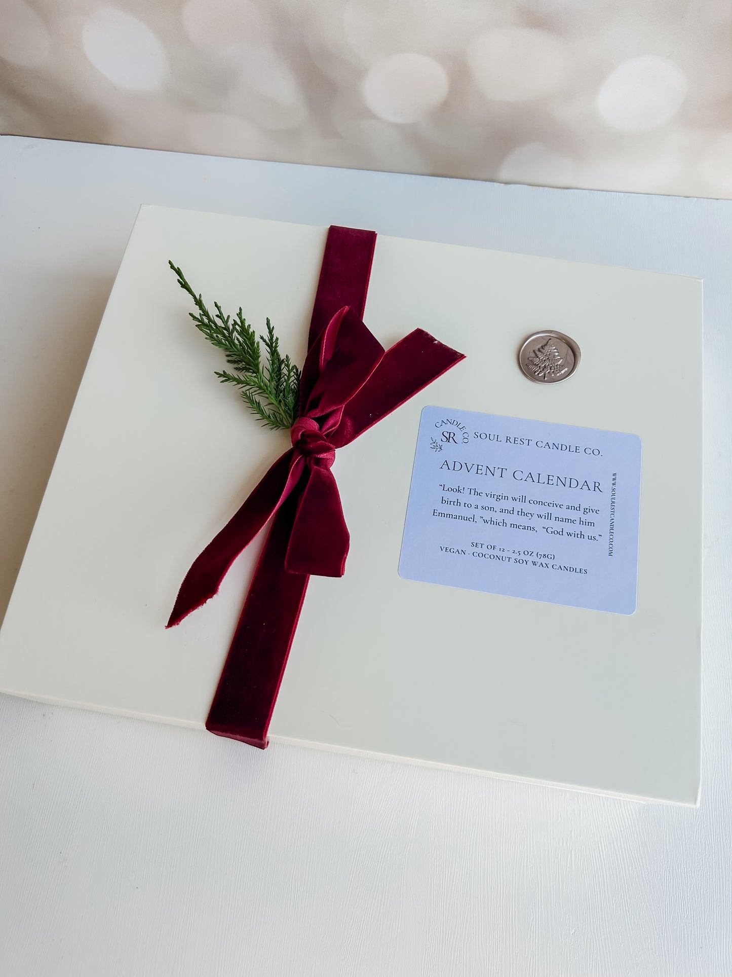 Advent Calendar 2025 of 12 mini Candles //Advent Calendar Gift Set//