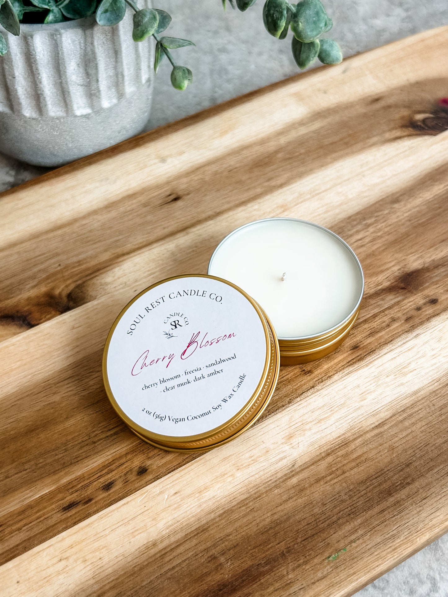Spring 2oz Travel Tins Coconut Soy Wax Candle