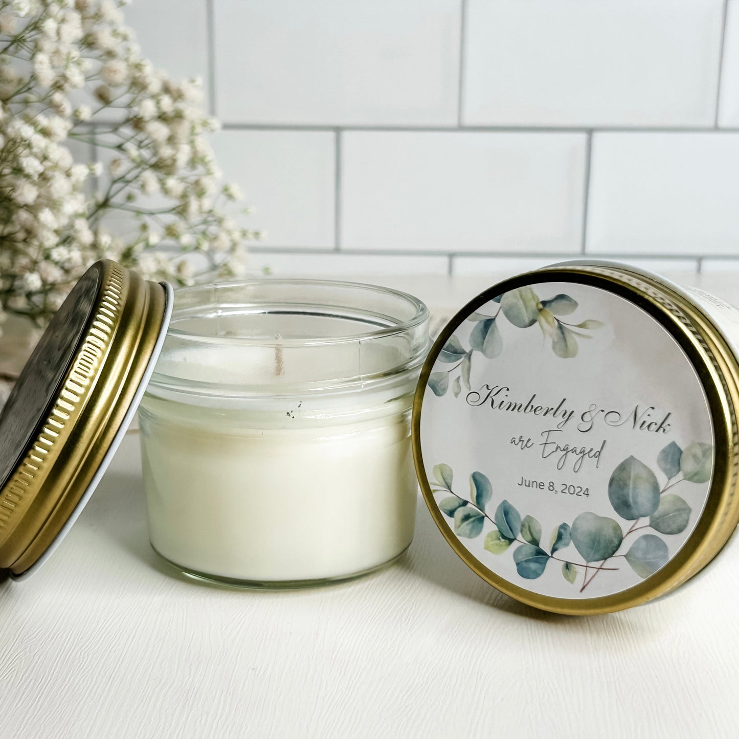 Engagement Candle Favors