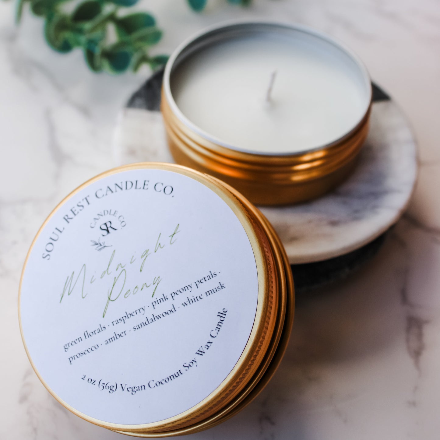 Travel Tins 2oz Coconut Soy Wax