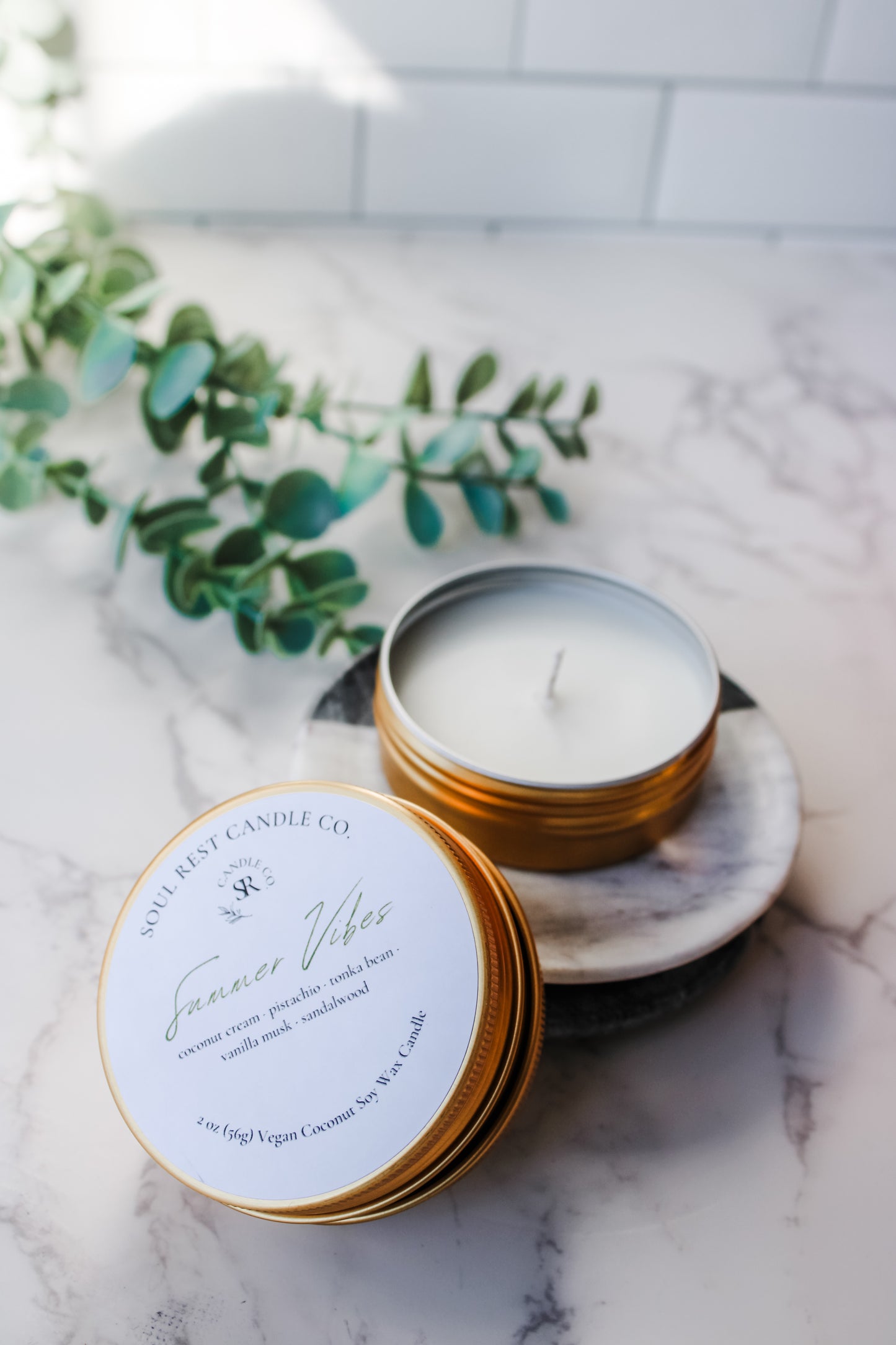 Travel Tins 2oz Coconut Soy Wax