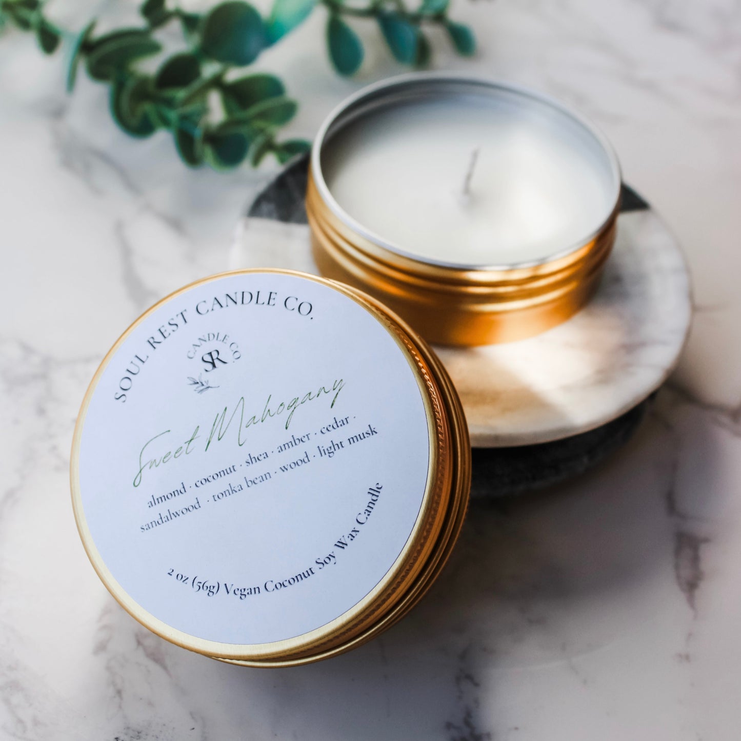 Travel Tins 2oz Coconut Soy Wax