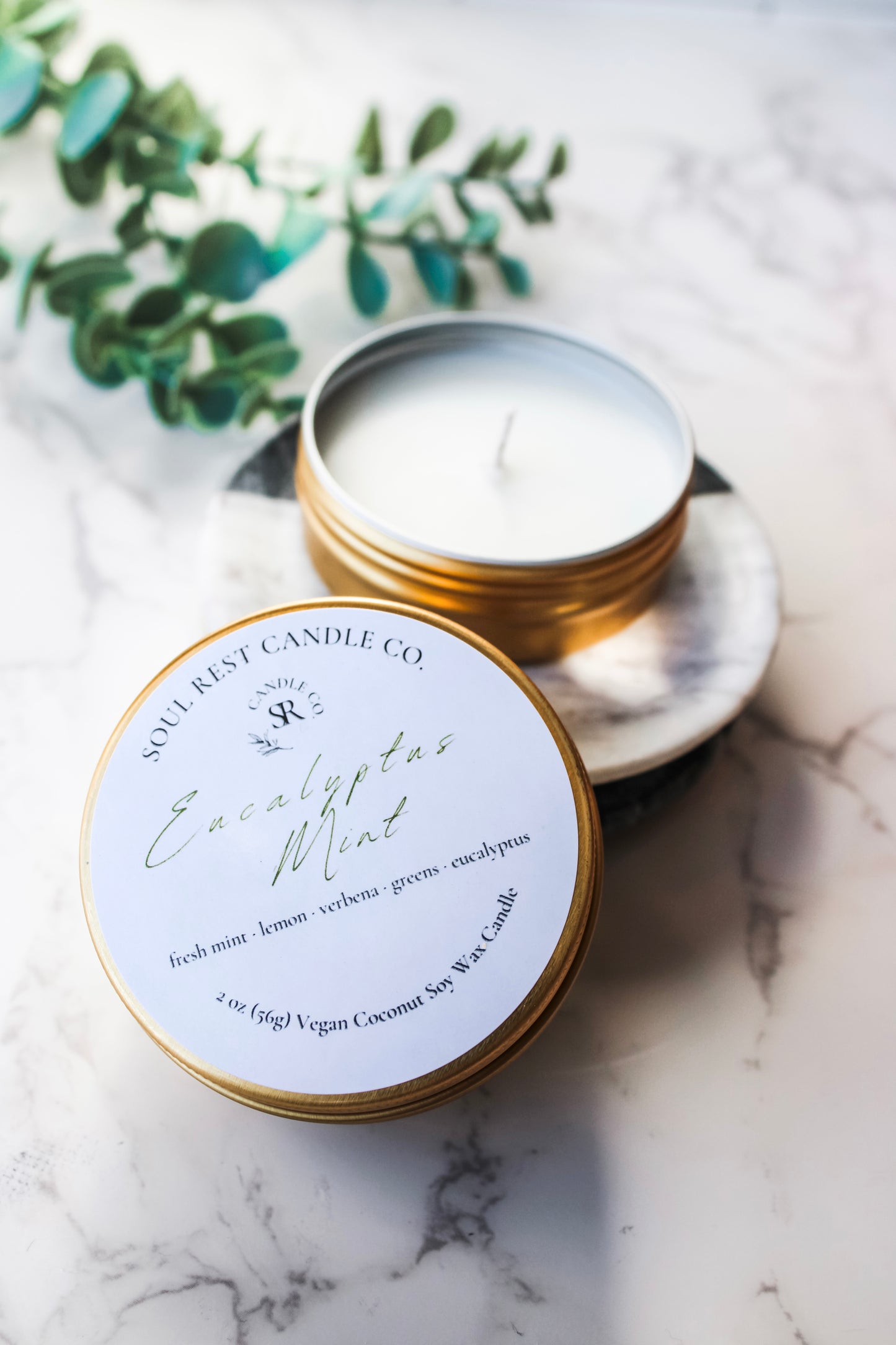 Travel Tins 2oz Coconut Soy Wax
