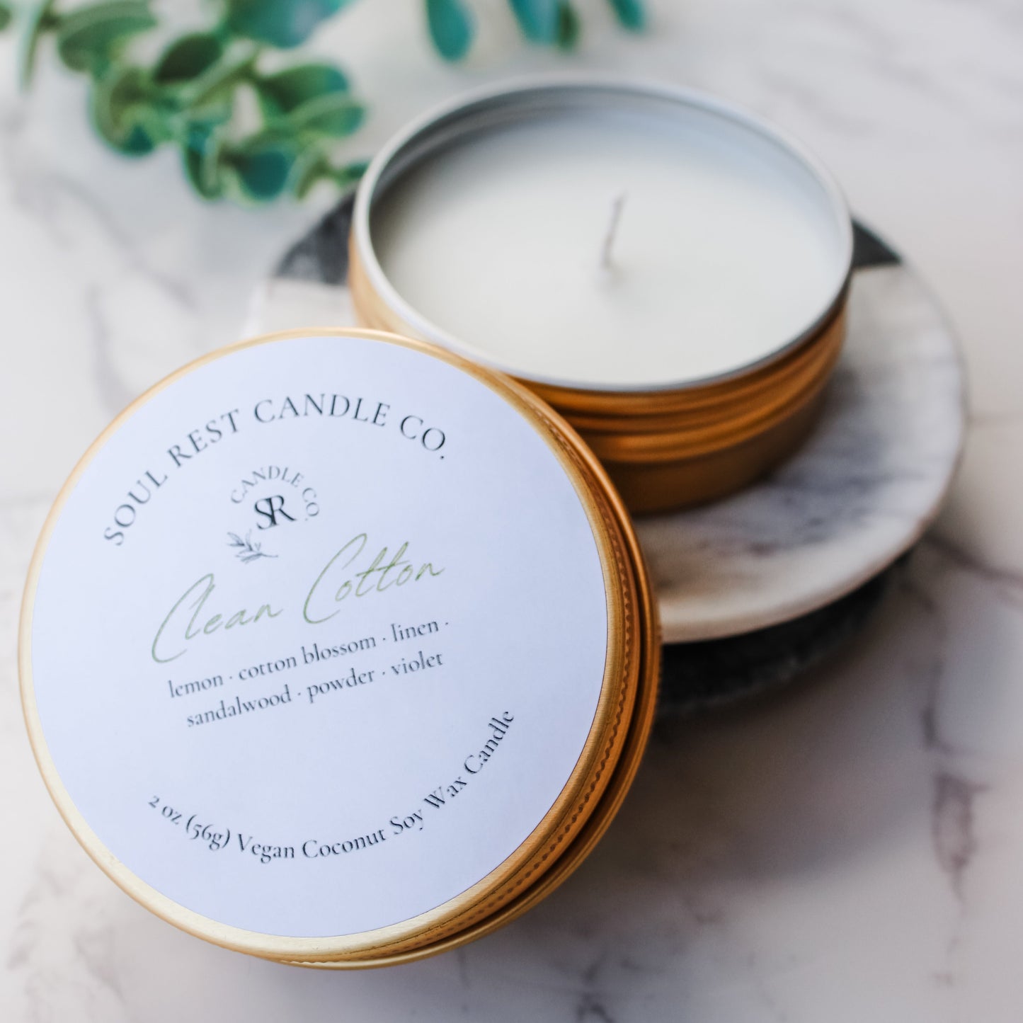 Travel Tins 2oz Coconut Soy Wax