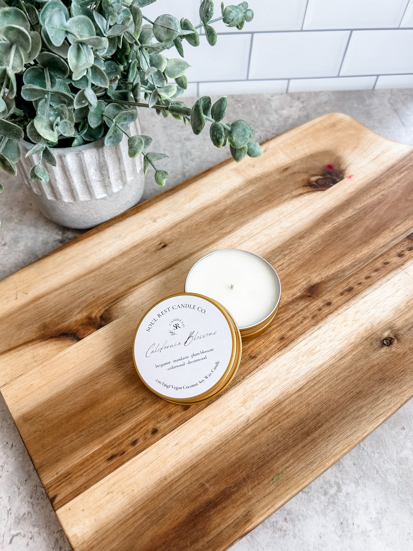 Spring 2oz Travel Tins Coconut Soy Wax Candle