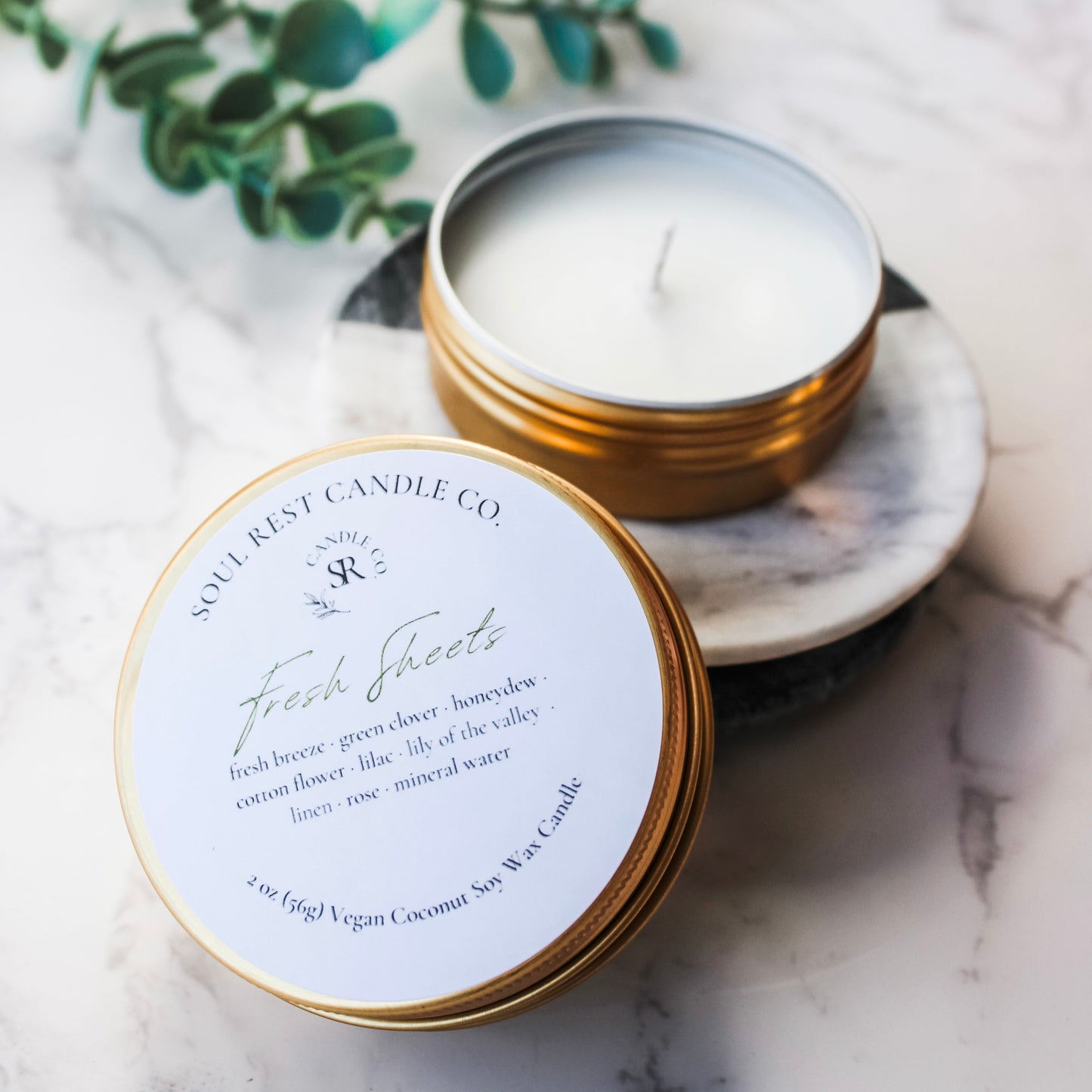 Travel Tins 2oz Coconut Soy Wax