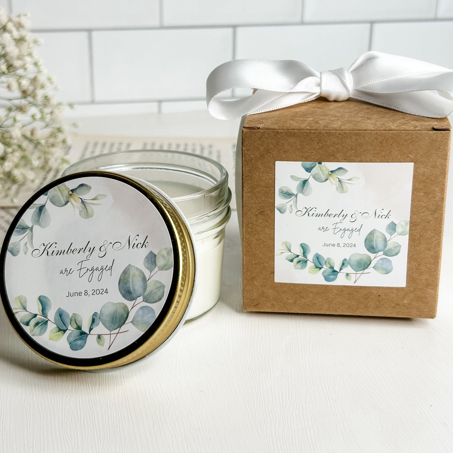 Engagement Candle Favors