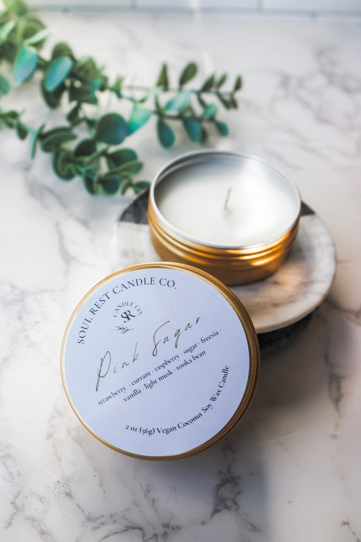 Travel Tins 2oz Coconut Soy Wax