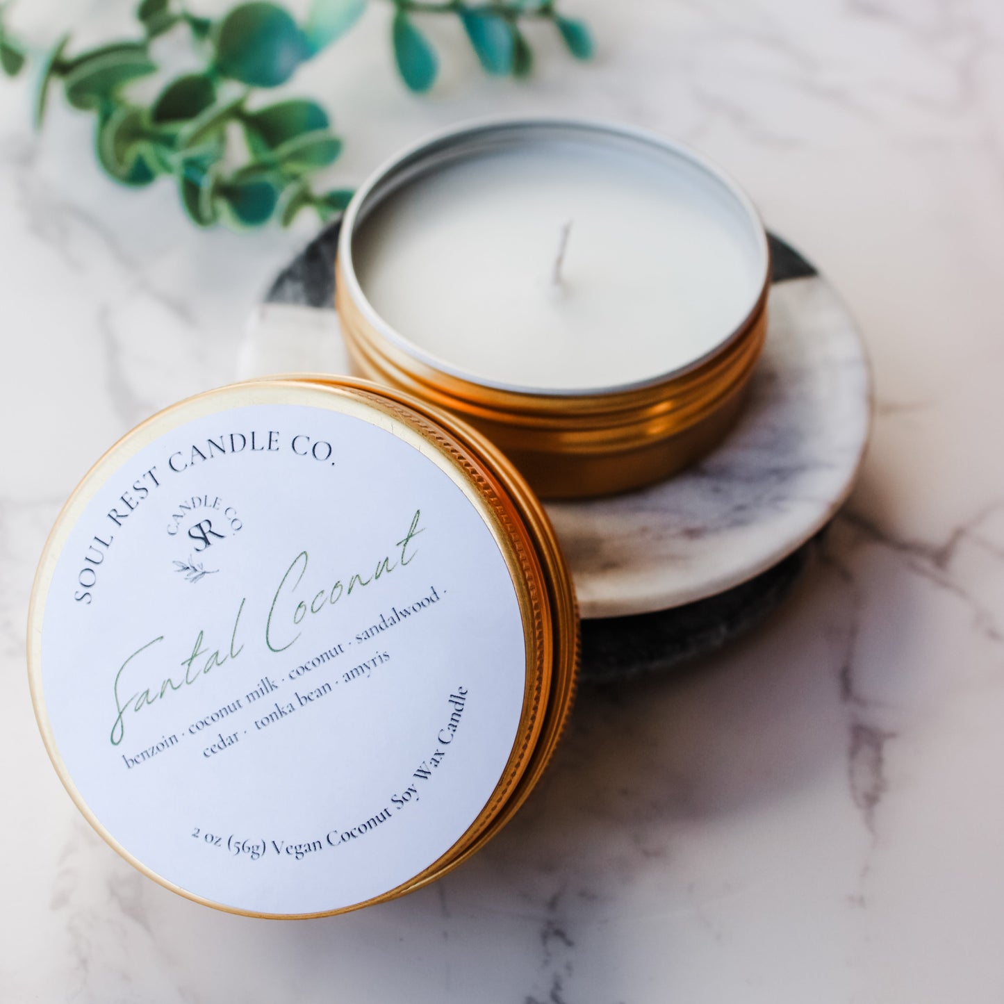 Travel Tins 2oz Coconut Soy Wax