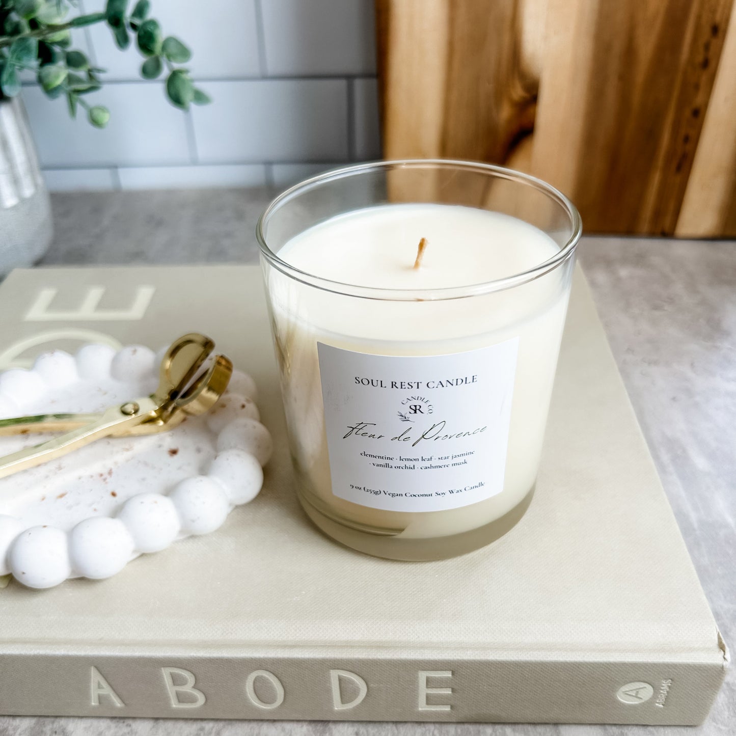 Personalized Coconut Soy Candle // Personalize Candle Favors 7 oz Candle