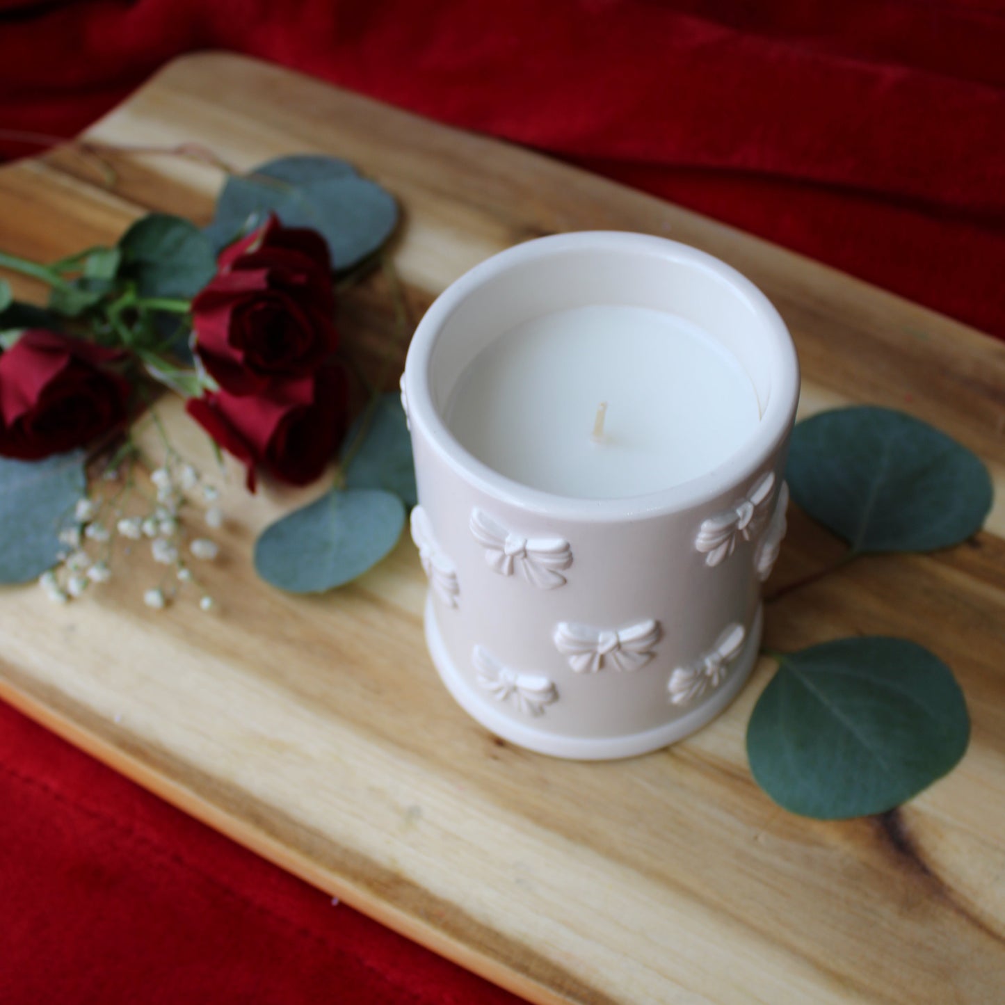 Bow Candle Jar 7 oz with refill option