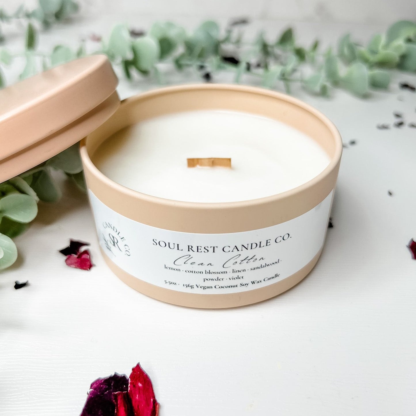 Clean Cotton-5.5oz Coconut Soy Candle Tins