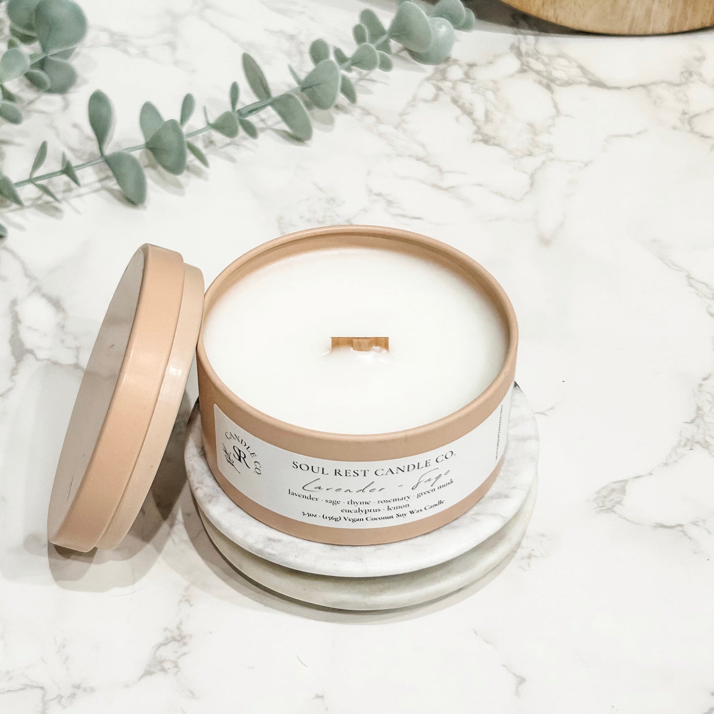 Lavender + Sage  Candle Tins 5.5 oz
