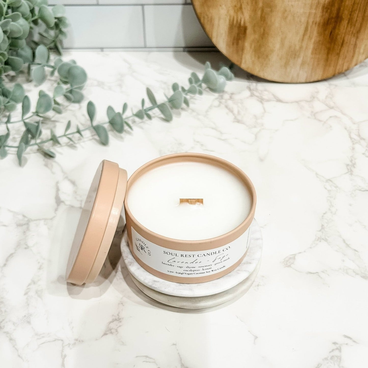 Lavender + Sage  Candle Tins 5.5 oz
