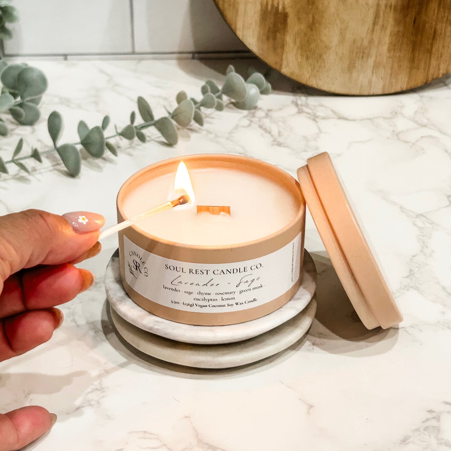 Lavender + Sage  Candle Tins 5.5 oz