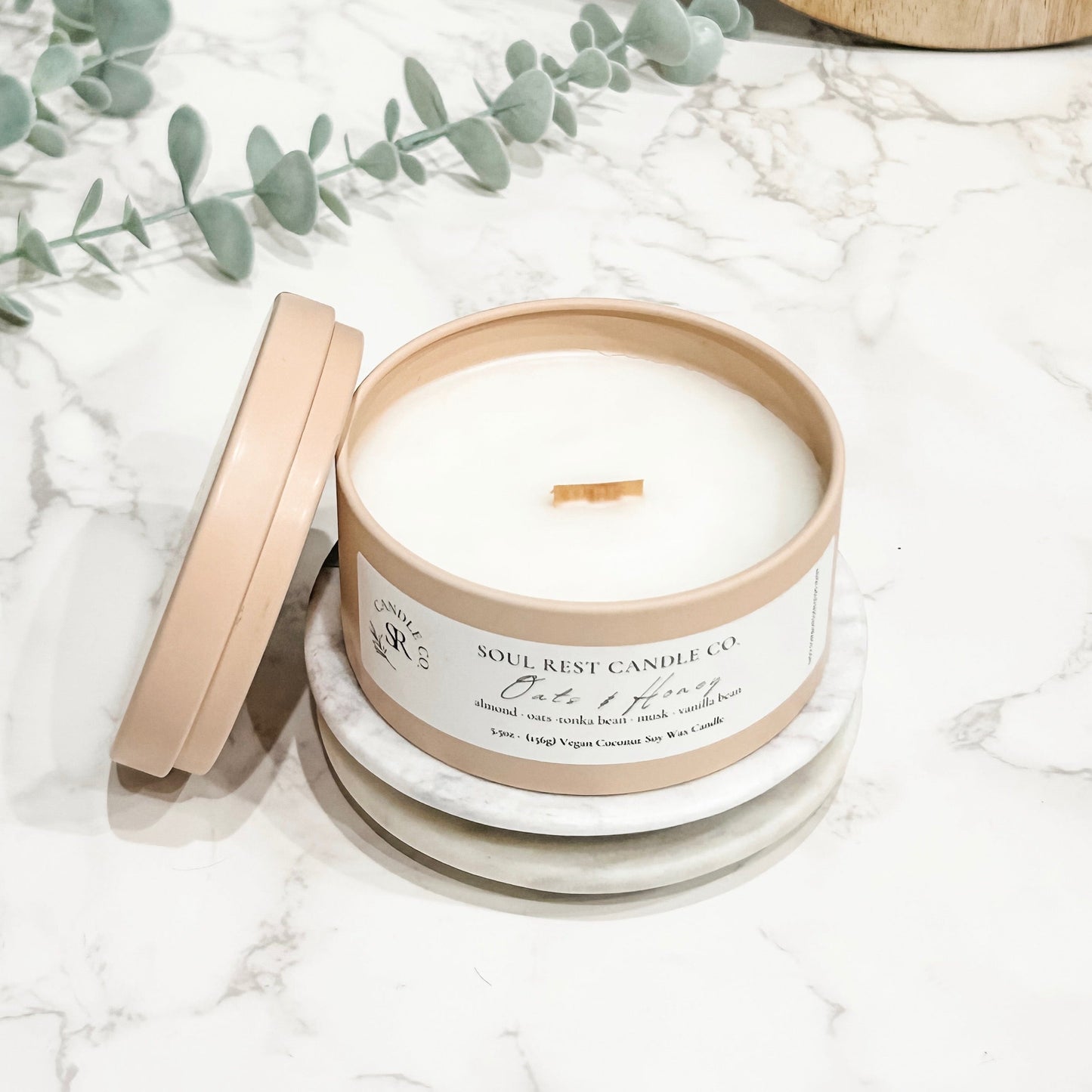 Oats & Honey-5.5oz Coconut Soy Candle Tins