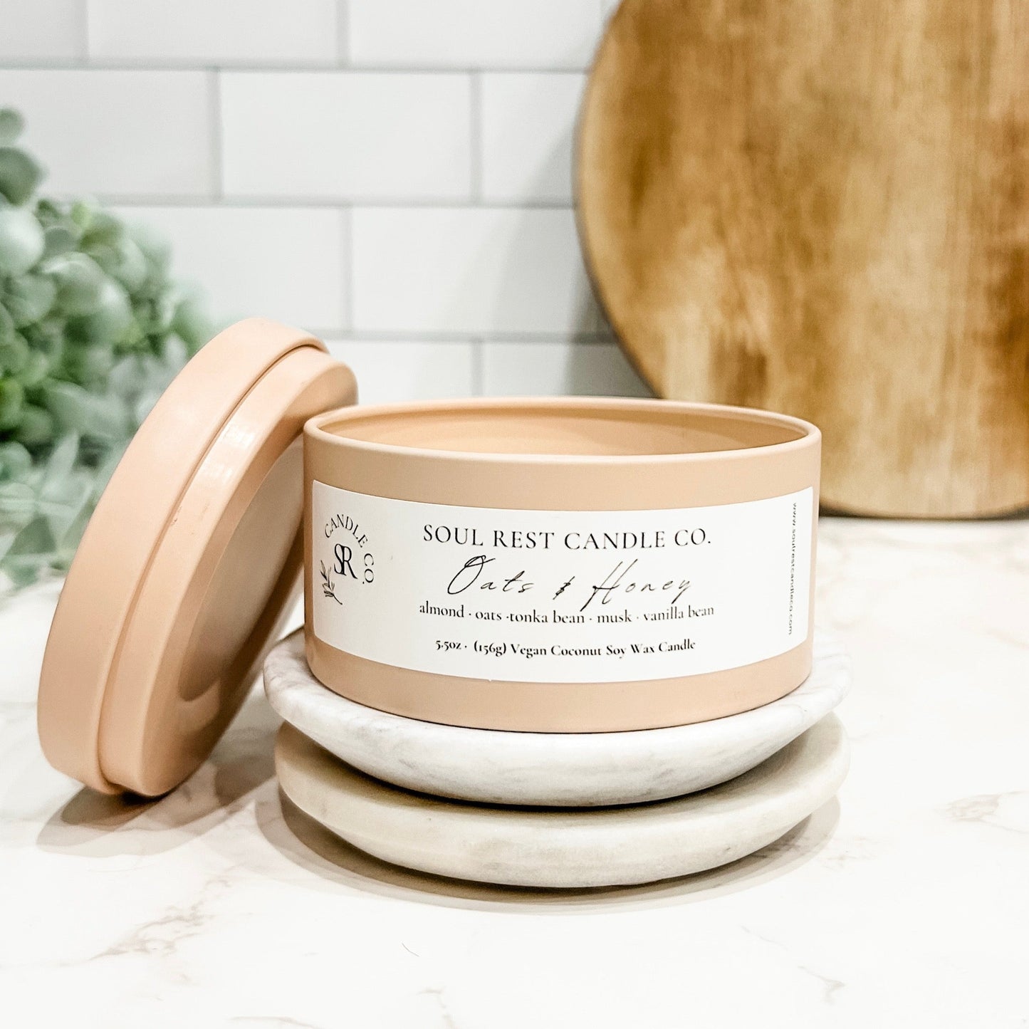 Oats & Honey-5.5oz Coconut Soy Candle Tins