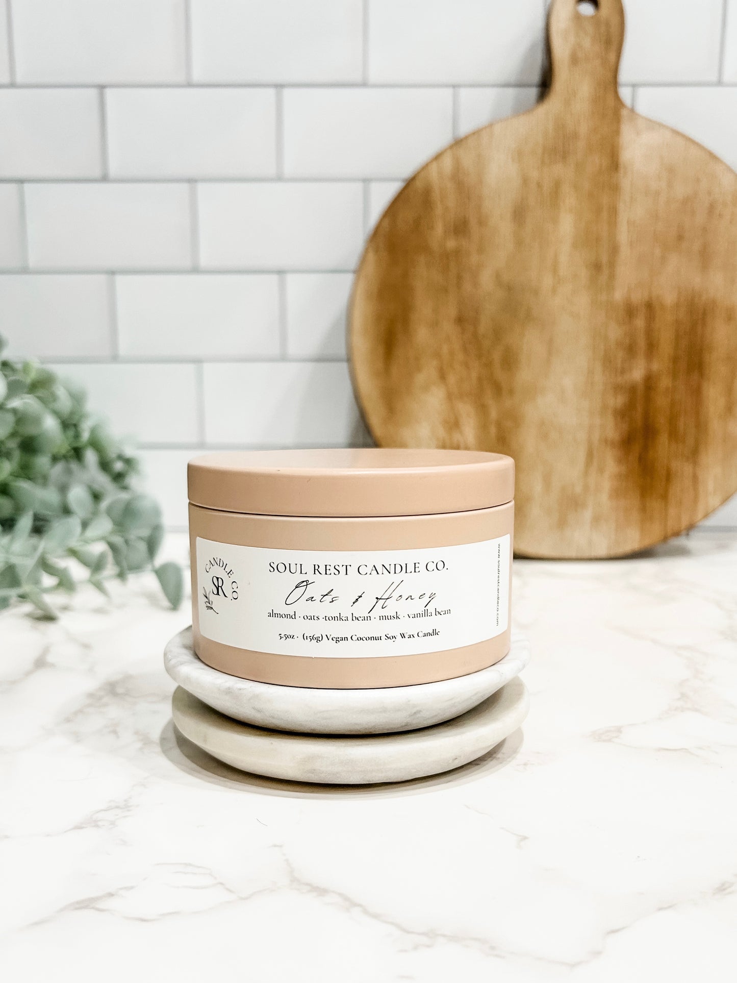 Oats & Honey-5.5oz Coconut Soy Candle Tins
