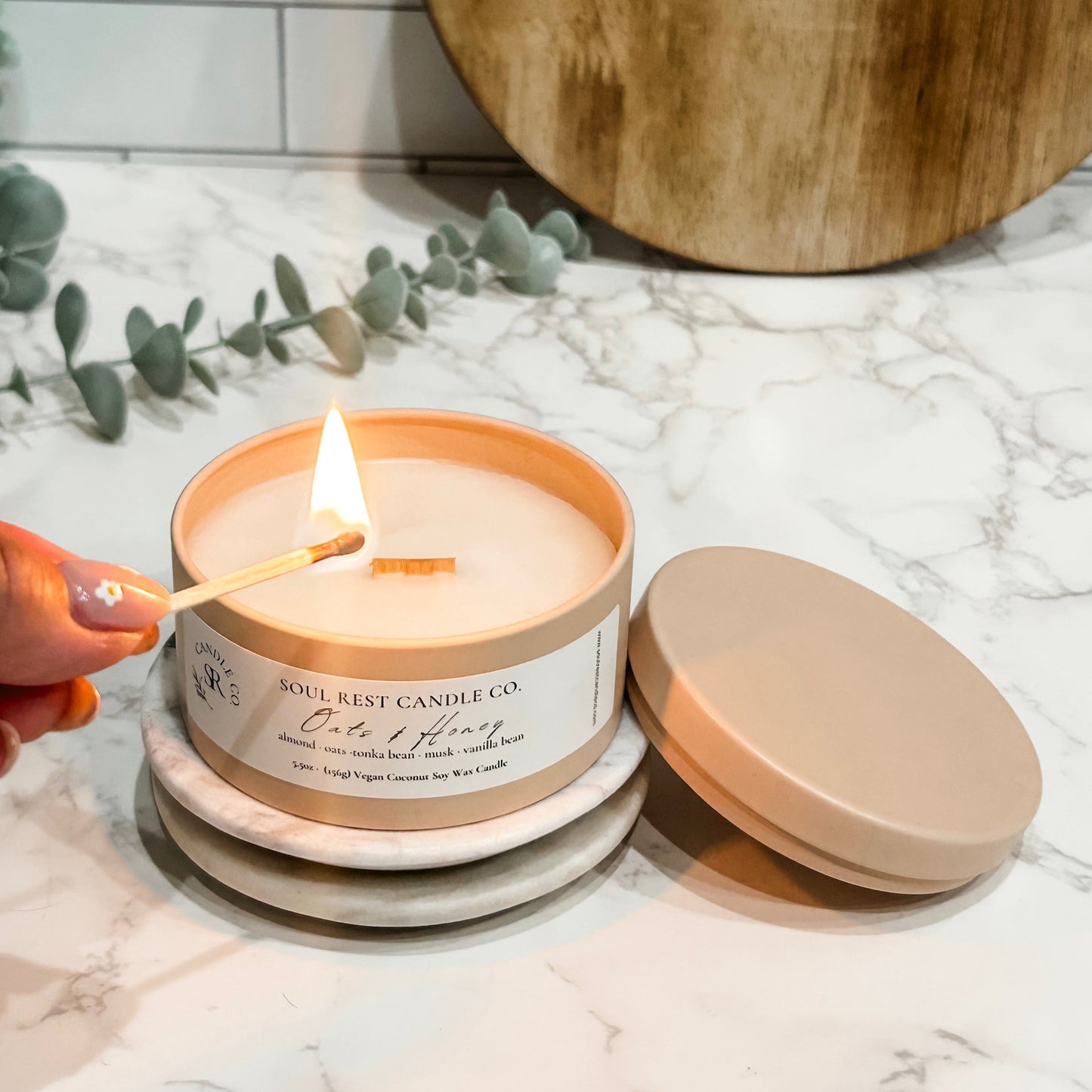 Oats & Honey-5.5oz Coconut Soy Candle Tins