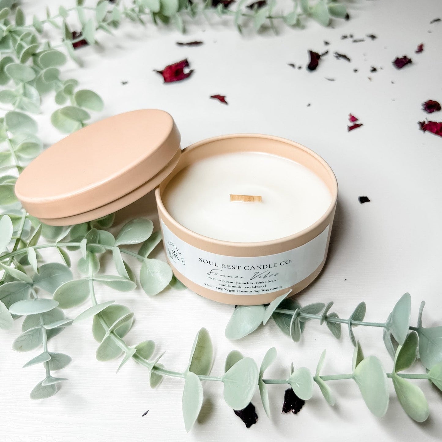 Summer Vibes-5.5oz Coconut Soy Candle Tins