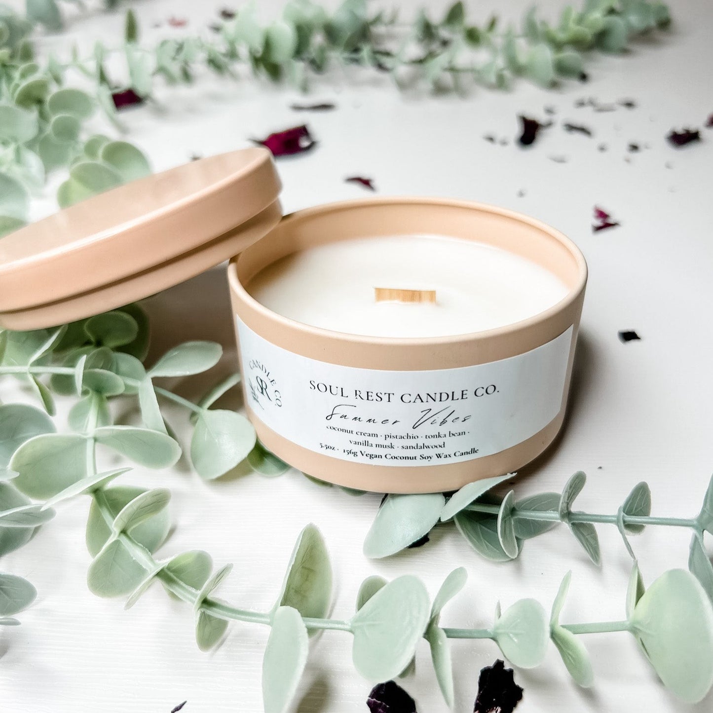 Summer Vibes-5.5oz Coconut Soy Candle Tins