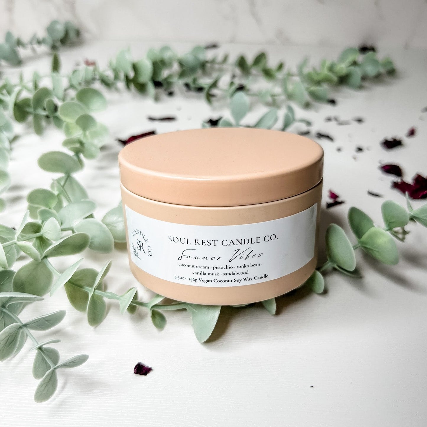 Summer Vibes-5.5oz Coconut Soy Candle Tins
