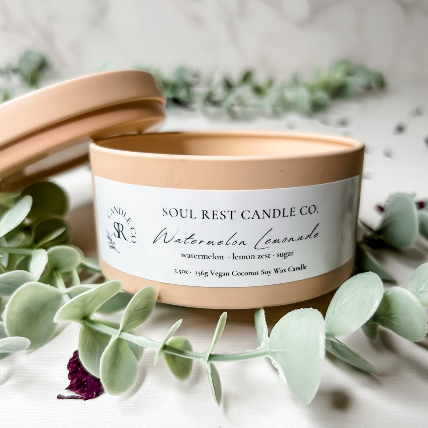 Watermelon Lemonade-5.5oz Coconut Soy Candle Tins