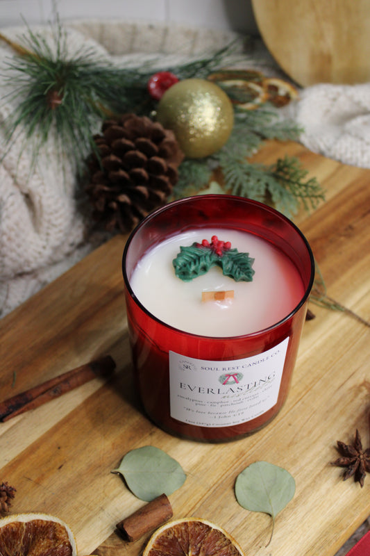 Everlasting Mistletoe 14 oz Wood Wick Candle