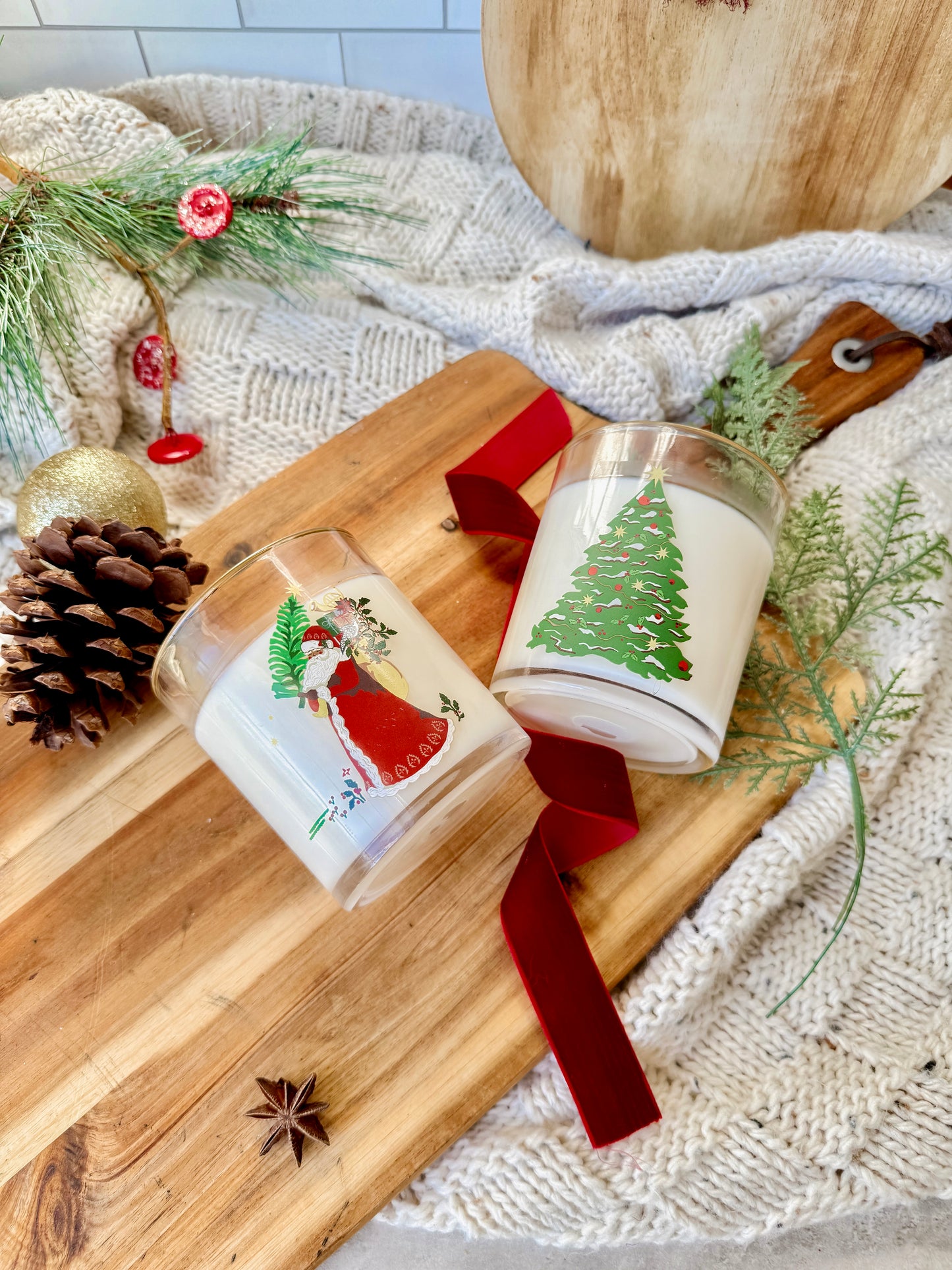 Vintage Christmas Tree 9oz Cotton Wick Candle