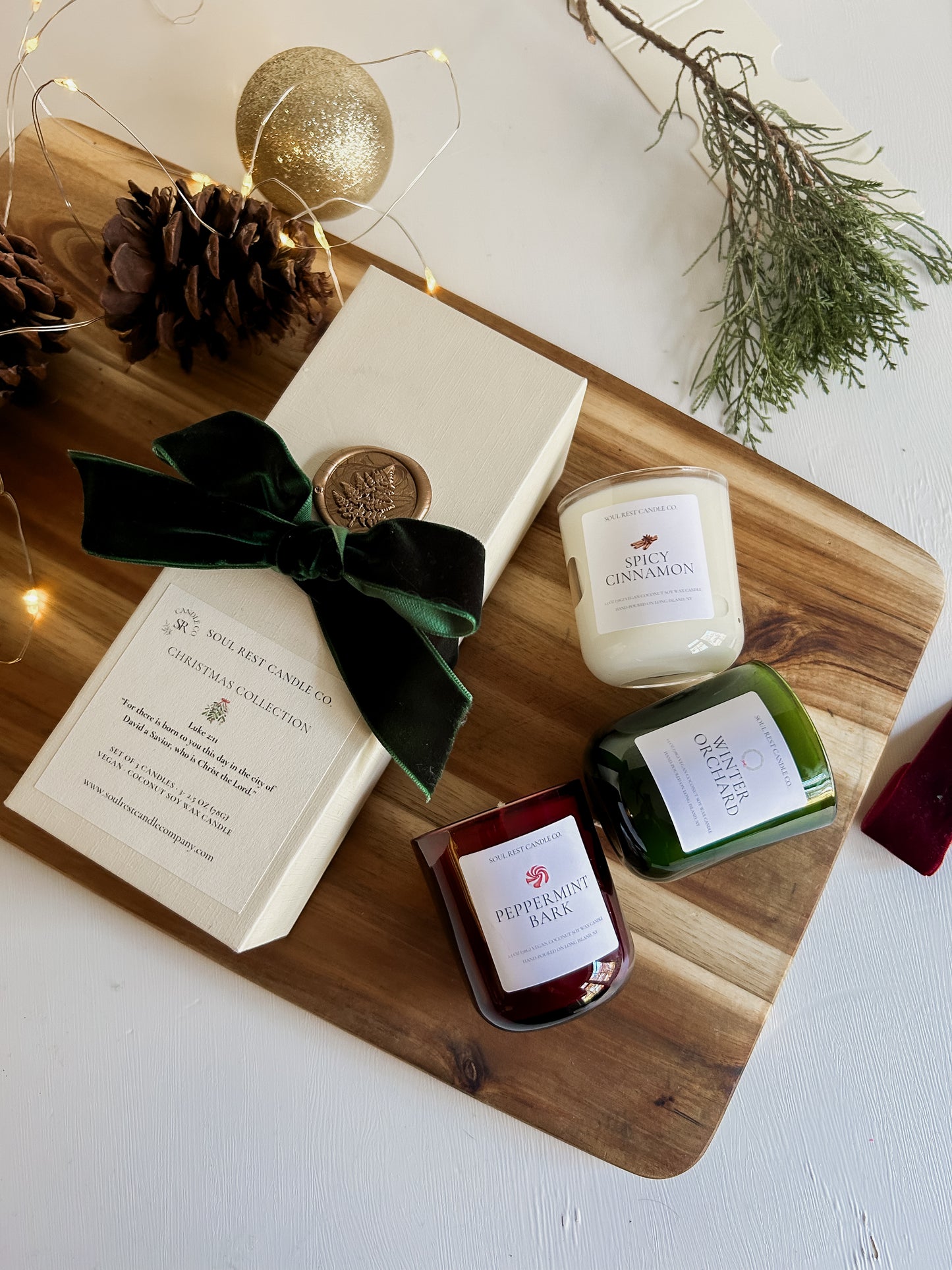 Christmas Collection of 3 -2.5oz mini candles