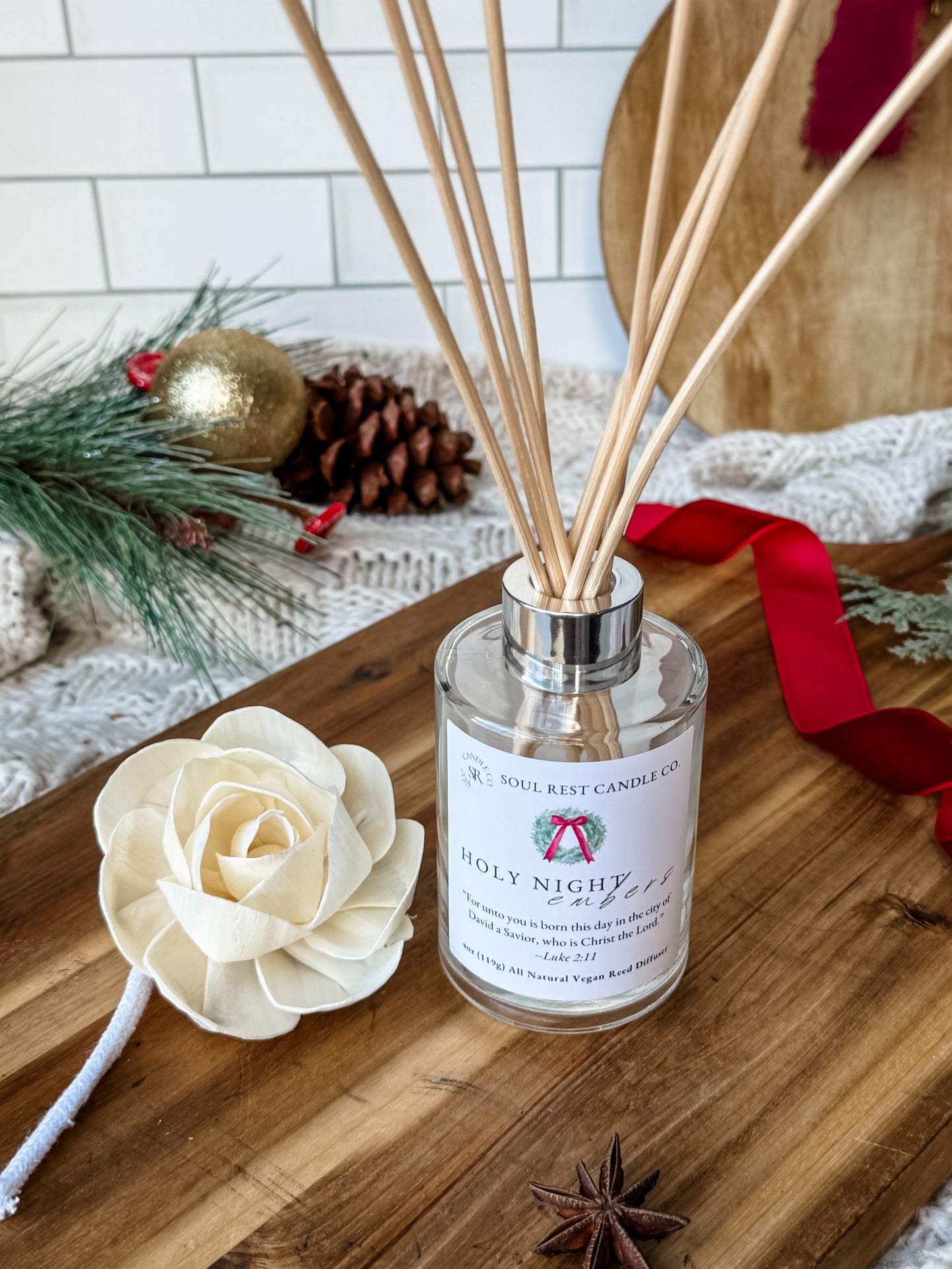 Holy Night Embers (Cozy Christmas) Reed Diffuser 4oz