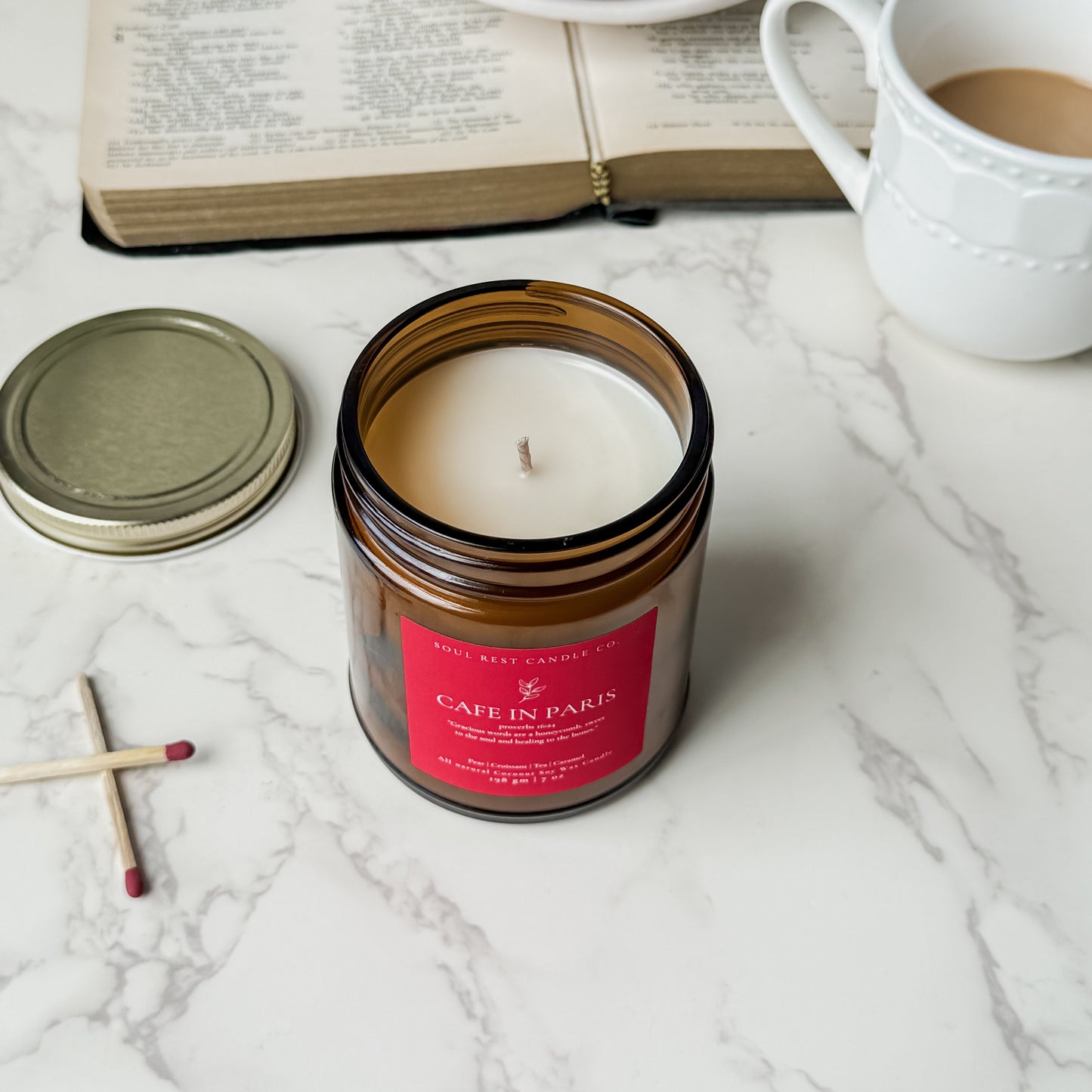 Café in Paris 7 oz Coconut Soy Candle