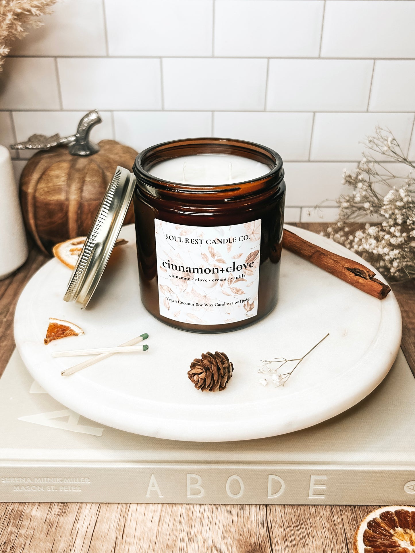 Cinnamon + Clove 16 oz Double Wick Candle