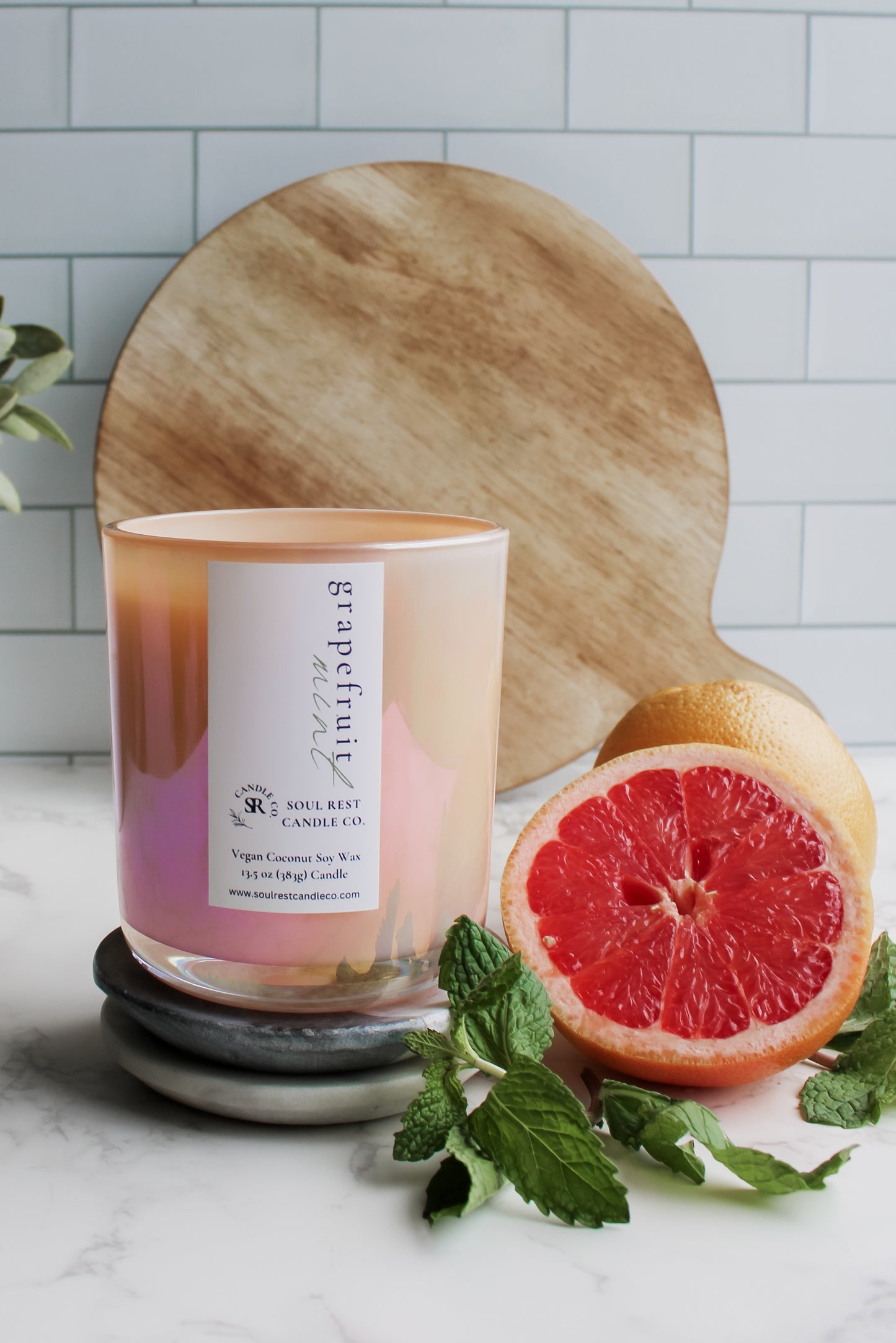 grapefruit mint 14oz candle