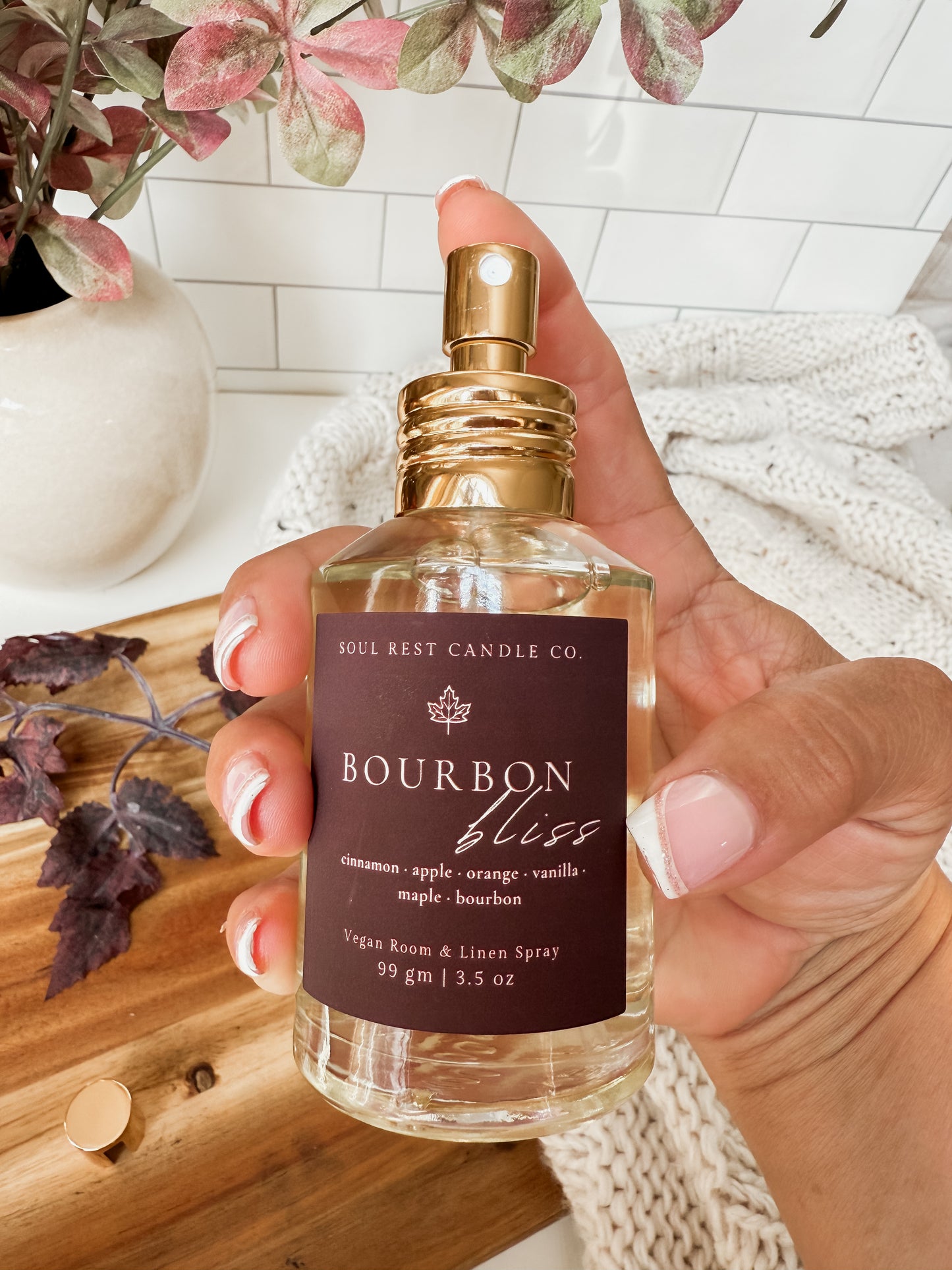 Bourbon Bliss Vegan Room + linen sprays 3.5 oz