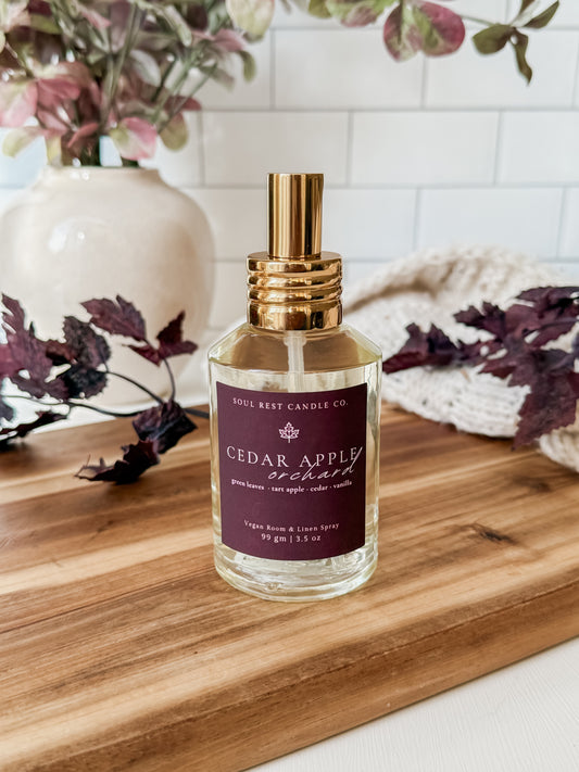 Cedar Apple Orchard Vegan Room + linen spray 3.5 oz
