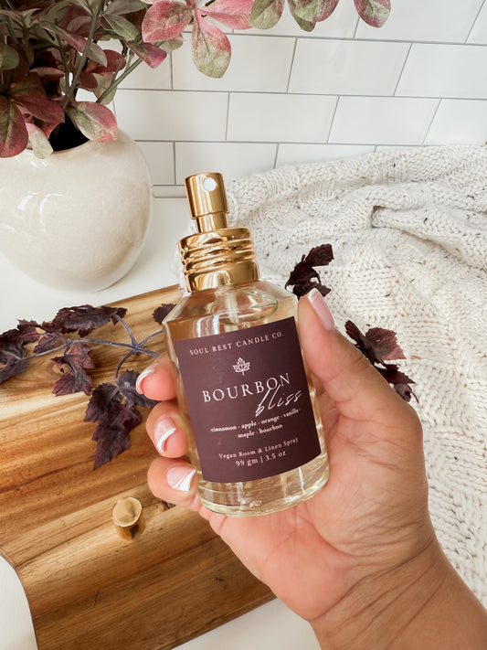 Bourbon Bliss Vegan Room + linen sprays 3.5 oz