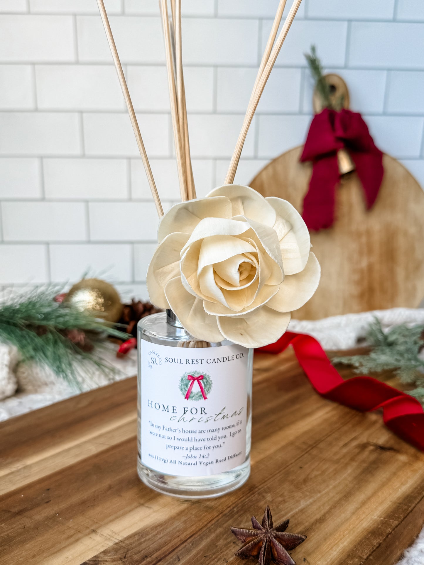 Home for Christmas (Cinnamon+Clove) Reed Diffuser 4oz