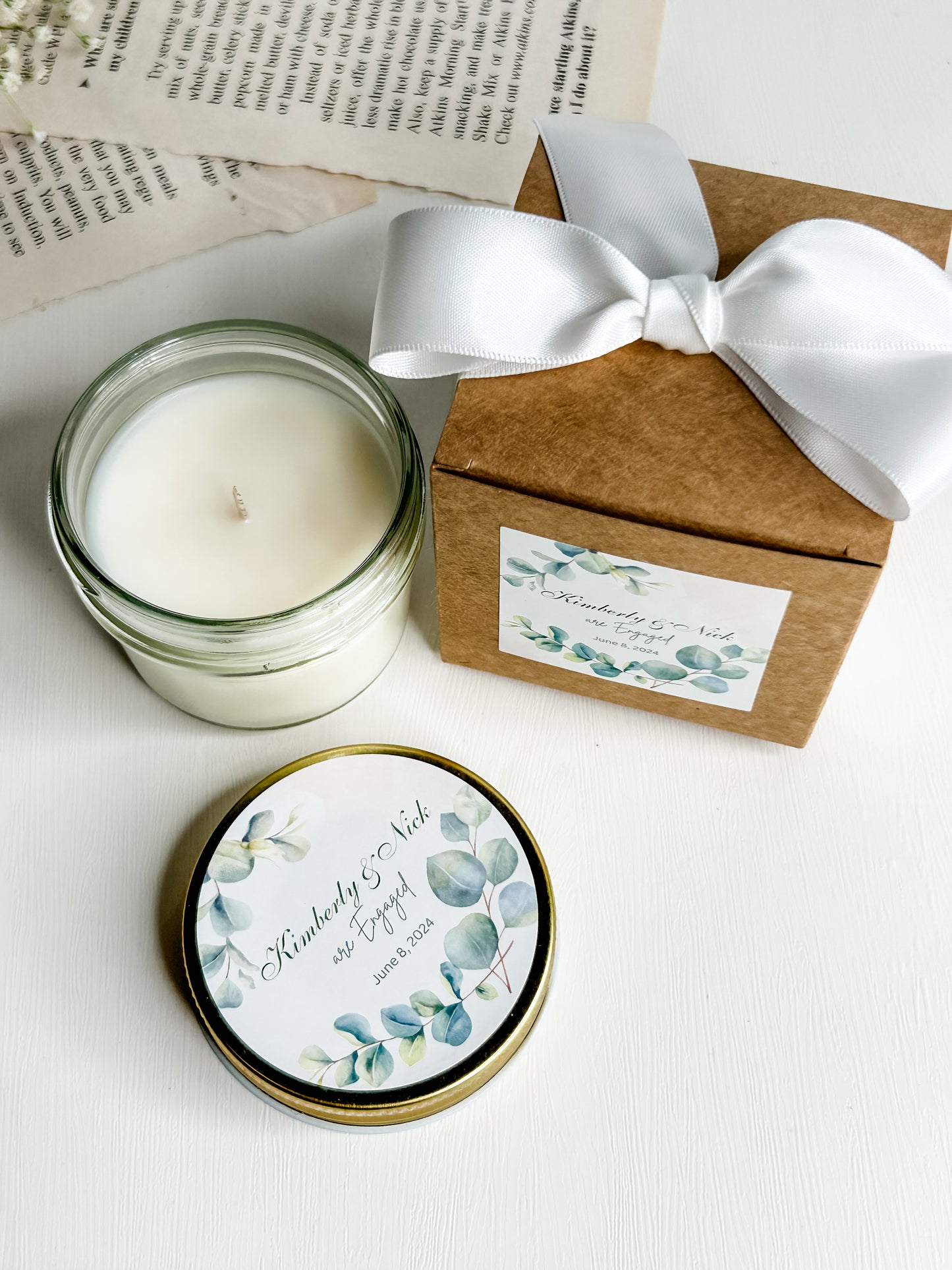 Engagement Candle Favors