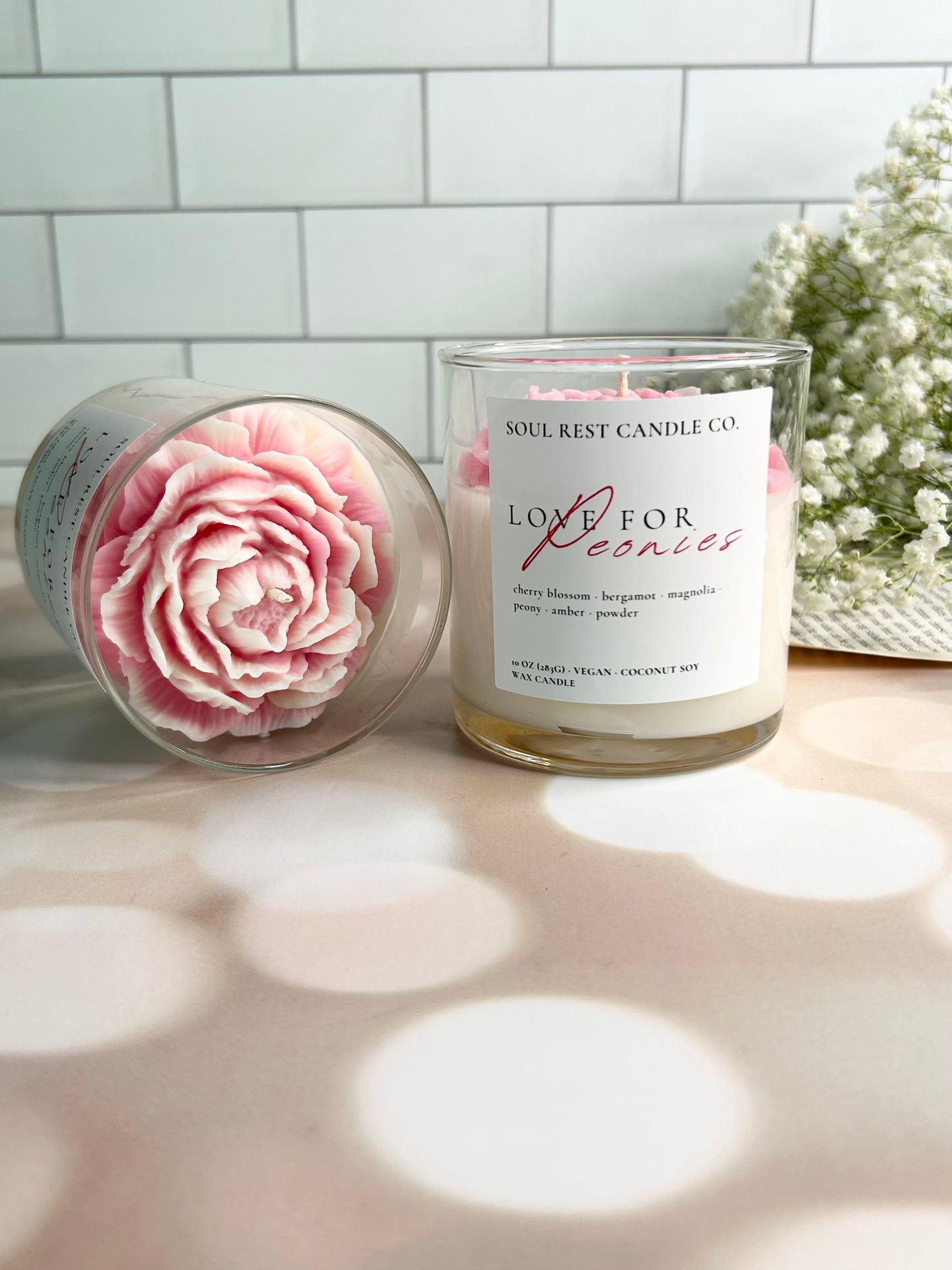 love for peonies 10oz candle