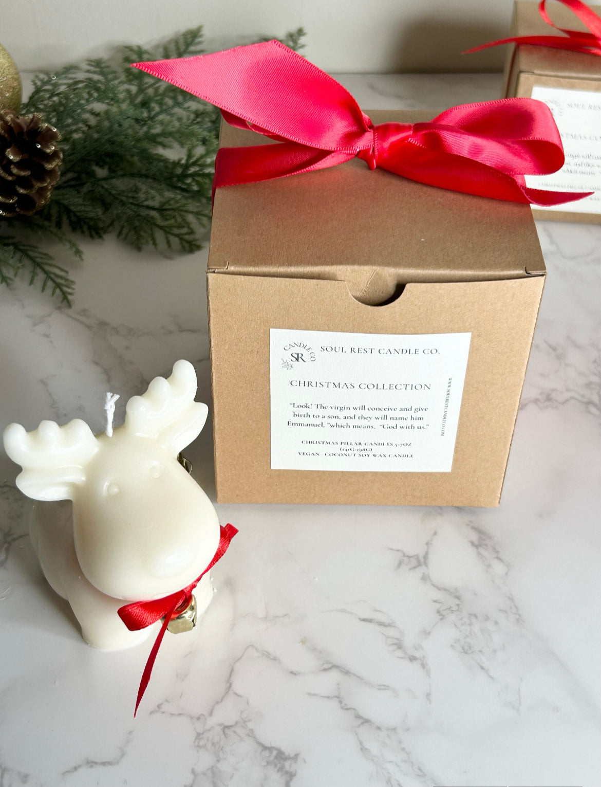 Chunky Reindeer Candle