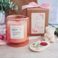Dark Rose 10 oz double-glass Floral Candle