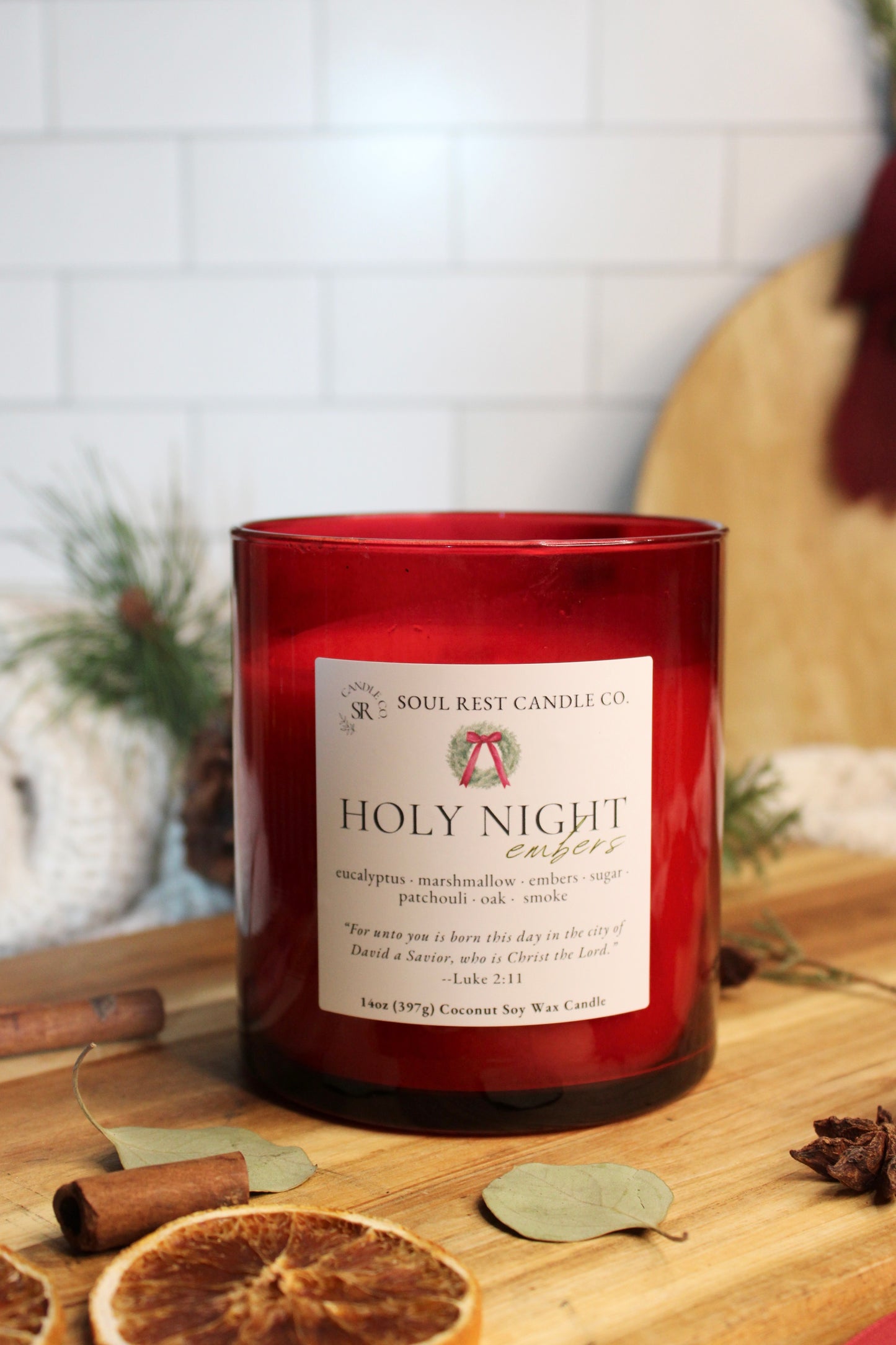 Holy Night Embers 14oz Wood Wick Candle