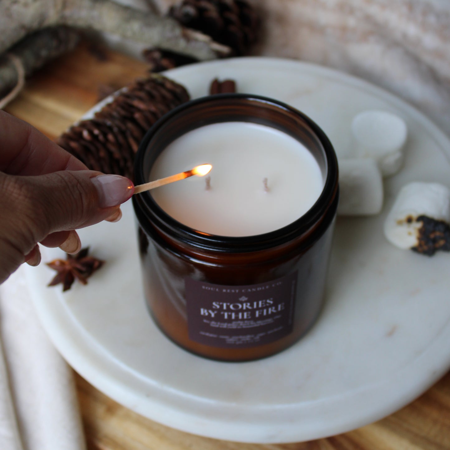 Stories by the Fire | Autumn Amber 13 oz Candle