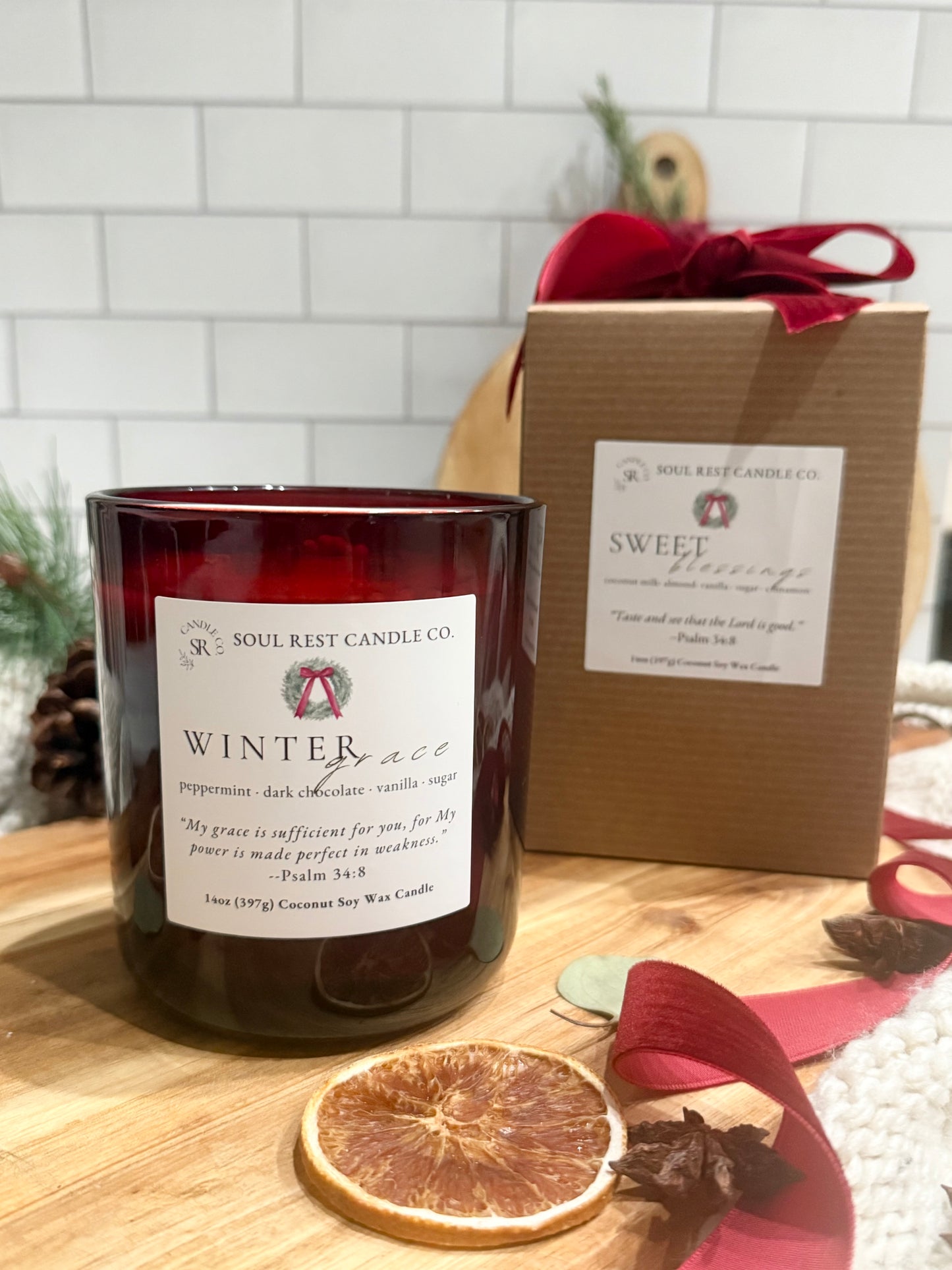 Winter Grace 12oz Wood Wick Candle