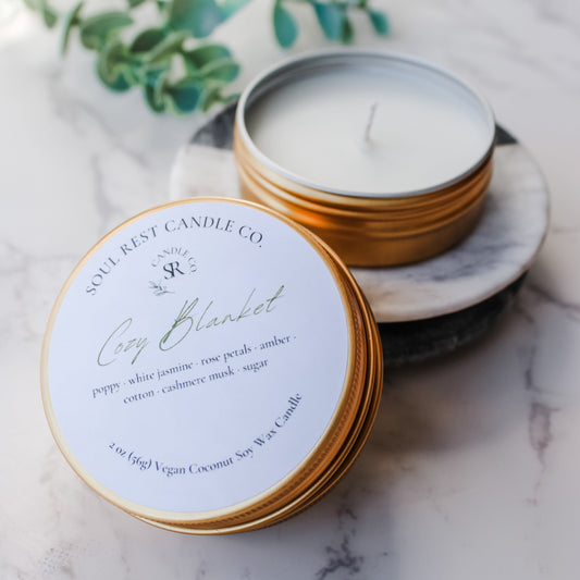 Travel Tins 2oz Coconut Soy Wax